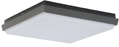 Lucande LED Deckenleuchten Amra (spritzwassergeschützt (Modern) in Schwarz aus Kunststoff, Außenleuchte für Garten Terasse Balkon & Haus Deckenleuchte
