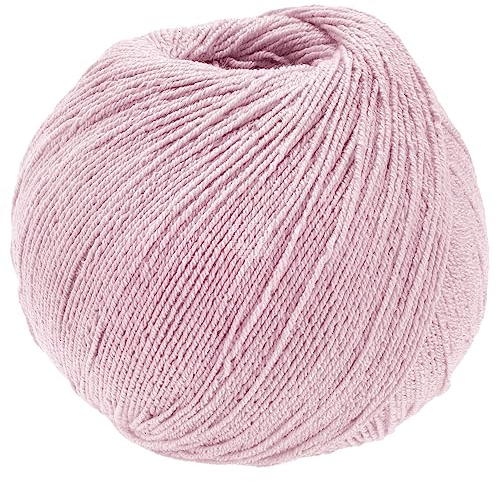 LANA GROSSA Meilenweit Cotton Bamboo | 4-fädiger Bambus Klassiker, waschmaschinenfest | Handstrickgarn aus 40% Baumwolle, 25% Schurwolle, Viskose | 100g Wolle zum Stricken & Häkeln | 420m Garn FB1