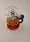 Storchenlädchen Glitterkugel Halloween, Kürbis mit Schädel, Glitzerkugel Schneekugel Schneekugeln