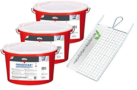 Keim Innostar SOL-Silikatfarbe Innen, Altweiß, 3 Eimer à 12,5 l