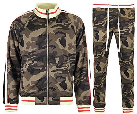 G-Style USA Herren-Trainingsanzug-Sets mit Tigermuster, 5X-Large