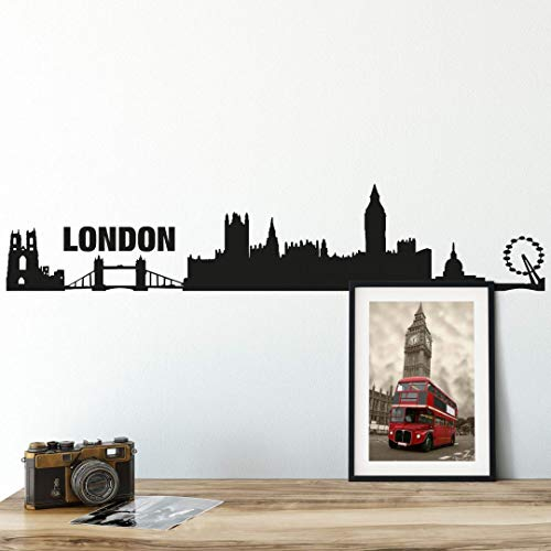 selbstklebendes Wandtattoo London Skyline Wandsticker selbstklebend Fussball Fanartikel XXL Wandposter 120cm