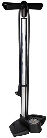 JTRHD Bicycle Air Pump Vertical Pump Mountain Bike Portable Handheld Aluminum Alloy Tire Inflation Easy Pumping (Color : Silver, Size : 680mm)