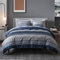BEDSURE Bettwäsche 200x200 3teilig Bettbezug - Bettwäsche-Sets Blau 200 x 200 cm mit 2 Kissenbezüge 80x80 cm, ÖKO-TEX Wendebettwäsche Bedding Blau Gestreift Muster mit Reißverschluss