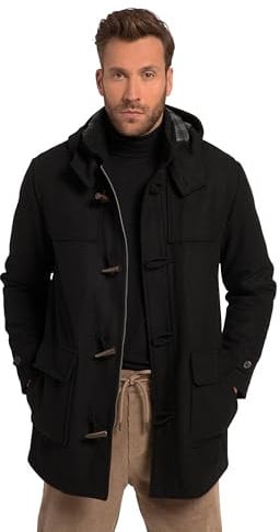 JP 1880 Hommes Grandes Tailles L-8XL Veste imperméable, Coupe-Vent et Respirante, Collection Business Noir 3XL 795129130-3XL