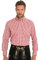 JP 1880 Karohemd Chemises, Rouge Clair, 8XL Hommes