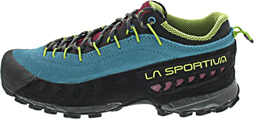 LA SPORTIVA W Tx 4 Blau - Leichter robuster Damen Leder-Approachschuh, Größe EU 38.5 - Farbe Topaz - Red Plum