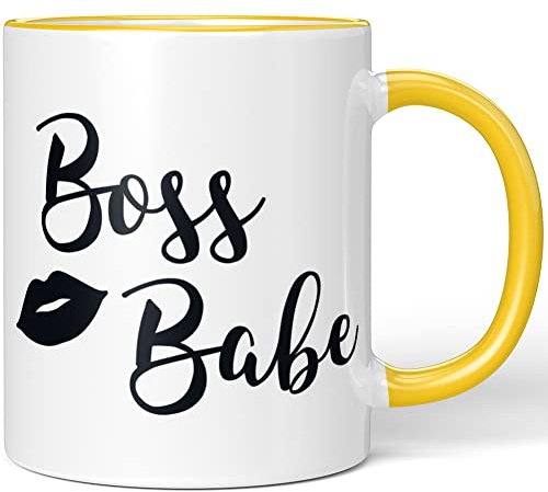 JUNIWORDS Tasse, Boss Babe, Gelb (1006907)