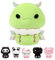 Mewaii 20CM Weiche Seidenmotte Pilz Gefüllte Tier Plüsch Kissen Squishy Spielzeug für Grün