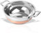 KSJONE 2 and 2.5 Quart Stainless Steel Kadai with Copper Bottom | Premium Heavy Gauge Steel Kadai | Indian Kadhai for Cooking | Ideal for Daily Use (2 Quart)