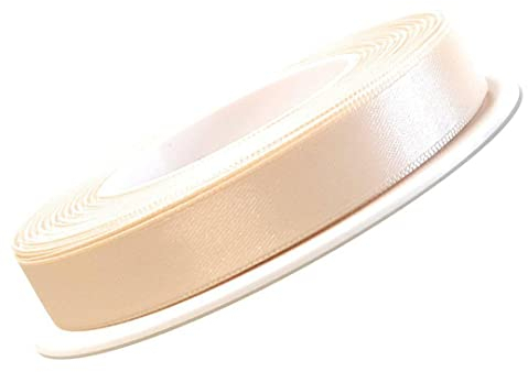 s.dekoda Satinband 25m x 10mm Creme - Champagner Schleifenband Dekoband Satin