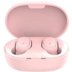 Écouteurs sans fil Bluetooth 5.0 - Boîte de chargement portable - Couleur macaron - Écouteurs sans fil puissants - Rose - Taille unique