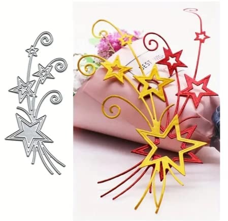 Sredwtk Sterne Stanzschablonen Weihnachten Sterne Prägeschablonen Stanzformen Schablonen Für Scrapbooking, Fotopapier 3D Karten Handwerk Prägen DIY Herstellung Geschenk