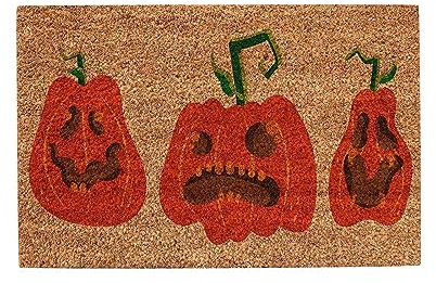 Halloween-Fußmatte, Outdoor-Teppich, Kürbis-Fußmatte, Halloween-Teppich, Bauernhaus-Dekoration, und Küchenfußmatte Türkis Wohnzimmer (C, A)