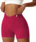 Vertvie Damen Gym Shorts V Cross Stretch Push Up Yoga Shorts Booty Scrunch Fitness Hosen Kurz High Waist Nahtlos Workout Sportshorts Butt Lift Kurze Leggings Sommer (Rot, S)