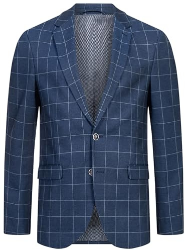 JEFF Herren JFTate Sakko Jackett Klassische Moderne Anzugjacke mit Stretch | Eleganter Businessblazer mit elastischem Material, Einreiher, Freizeitblazer, Anzugjacke, stilvolle Oberbekleidung für Männer