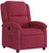 vidaXL Fauteuil Inclinable, Chaise de Relaxation avec Dossier et Repose-Pied, Siège Inclinable, Fauteuil TV de Salon, Moderne, Rouge Bordeaux Velours