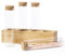 noTrash2003 Gewürz Set mit 4 Gläsern Reagenzglas Style für Ihre Küche Kochen Würzen Verfeinern oder Botanicals für Ihren Gin mit Korkdeckel im Holzständer