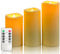 YIWER Waterproof Led Flameless Candles - Outdoor Indoor Battery Operated Flickering Candle with Remote Timers丨Won't Melt Ivory Plastic Set of 3 D2.2 x H5 6 7 for Christmas Party Garden Decoration