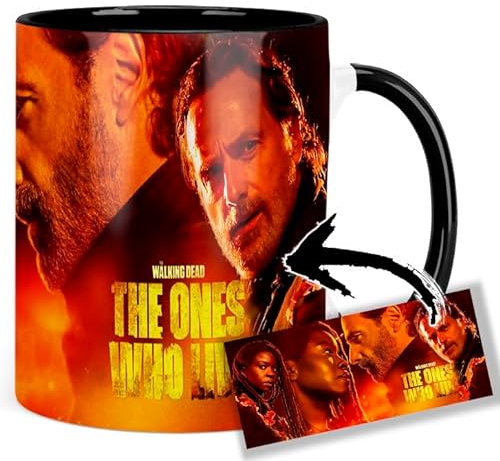 The Ones Who Live Andrew Lincoln Danai Gurira Rick Grimes Michonne Tasse Innen & Henkel Schwarz Keramikbecher Mug AAA
