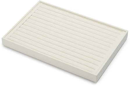 Oirlv Vassoio In Microfibra Beige Per Gioielli, Porta Orecchini e Anelli