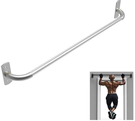 JKJZSALJ Klimmzugstangen Wandmontierte Reckstange, Türkorridorstahl, 75-120 cm Sandsack-Widerstandsgurt-Schaukelaufhängungsvorrichtung, Tragkraft 250 Kg