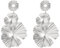 TOFBS Ohrringe für Damen Goldene Große Ginkgoblatt Hängeohrringe mit Legierung Hypoallergen Stilvoller Blumenohrring Schmuck Frauen（Weiß）