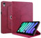 Succtopy Cover per iPad mini (A17 Pro,Modello 2024,7a Generazione)/mini 6 (Modello 2021, 6a Generazione) cover in Pelle PU con 360 Gradi di Rotazione Custodia Protettiva con Porta Penna Rosso
