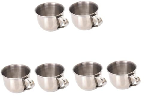 PHENOFICE 6 Pz bicchiere d'acqua in acciaio inox bicchieri da vino d'argento tazzine da caffè in porcellana tazza latte tazzone latte bicchiere da vino in acciaio inossidabile tazza da tè