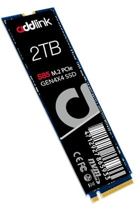 addlink S85 2TB M.2 PCIe NVMe Gen4 Memory Expansion SSD, Speed Up to 6000 MB/s, Internal Solid State Drive with HMB Technology for Laptop, Gaming and Creators