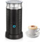 4-in-1 Electric Milk Frother & Warmer - Milk Steamer, Hot & Cold Foam Maker, Milk Heater & Frother for Latte, Cappuccino, Macchiato (Black)