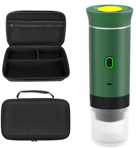 Uxsjakjsd Portable Electric Espresso Machine with Travel Bag Portable Coffee Maker for Travel Self-Heating Car Espresso Maker A