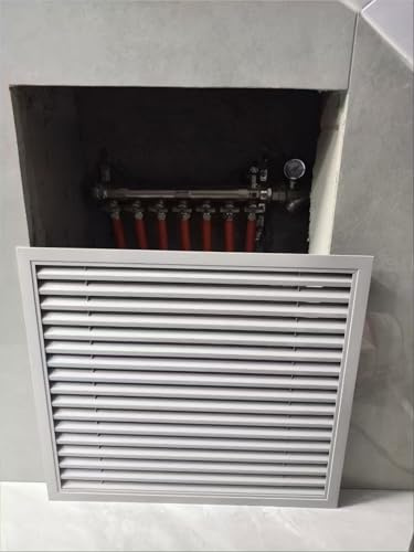 Rejilla Ventilacion Rejilla De Ventilación De Pared Con Marco, 100, 80, 70, 60, 50, 40, 30 Y 20 Cm, Para Entrada De Conductos, Inspección Y Servicio De HVAC.(40x40cm (15.7x15.7in))