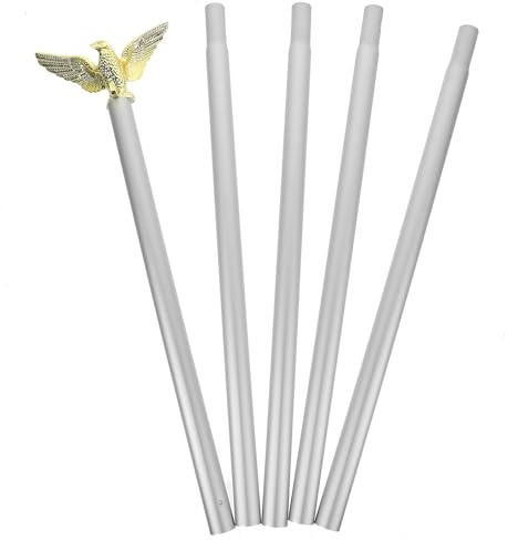 COLLBATH Aluminium Fahnenmast Set mit Freier Rotation Wetterfest Stabil für Garten Terrasse Außen Einfache Montage und Abnehmbar