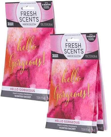 Fresh Scents Hello Gorgeous Scented Sachets 6 Pack