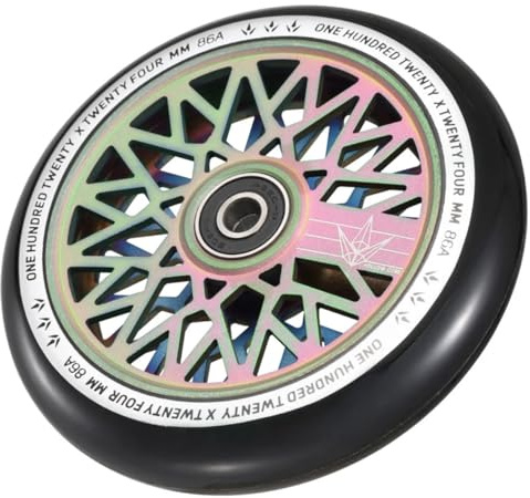 F26 Stunt Scooter Rolle, 120 mm, Diamond V2 Schwarz, Mos Matt Rainbow