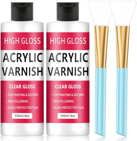240ml Air Dry Clay Glaze, Glasur für Ton Lufttrocknend, Klarlack, Glanz | Air Dry Clay Varnish, Glanzlack für Modelliermasse, Klarlack Glänzend Glasur zur Verhinderung von Rissen, Wasserdichter