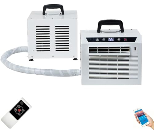 Climatiseur divisé 13000 BTU avec contrôle tactile/télécommande/wifi, minuterie 12 heures, poignée supérieure, aucun assemblage requis, modèle Wi-Fi, tuyau de raccordement de 1,5 m