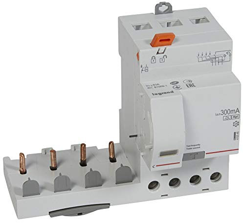 Bloc différentiel adaptable DX3 4P 400V~ - 63A - typeF 300mA - pour disj 1 module/pôle
