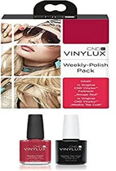 CND Creative Vinylux Nail Top Coat and Rouge Red Weekly Polish 50 g