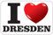 deformaze Sticker I Love Dresden Aufkleber Ich Liebe Dresden mit Herz 7,5 x 11,5 cm Selbstklebend KFZ Auto Scheibe Boot UV Wetterfest für außen und innen