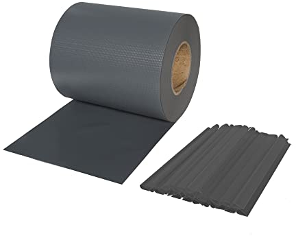 jarolift PVC Strisce Frangivista per Recinzione, Impermeabile, Frangivento, Incluse 25 Clip di Fissaggio, Rotolo 40 m x 19 cm, Antracite