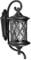 Aplique exterior aluminio cristal negro IP23 terraza jardín D:23,5 cm E27 linterna nostálgico rústico exterior aplique patio LANTERN