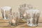 BOLTZE Windlicht Teelicht aus aus Glas mit Federn Osterdeko klar oder weiß 2er Set