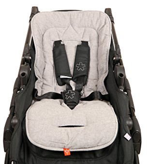 Kaiser 6537873 Sommer Komfortauflage Kinderwagenauflage Kinderwageneinlage Sitzauflage Crown Light Grey