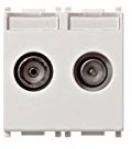 Vimar - 1 Presa Tv-rd-sat Diretta 5DB 2 Unita' Serie Plana colore bianco 14310.05