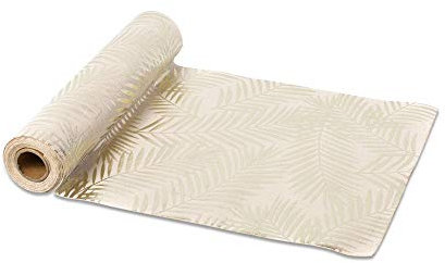 Générique CHEMIN DE TABLE LIN PALMIER DORÉ 28CM X 5M