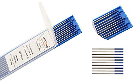 SenTECH TIG Électrodes en tungstène 2% de Lanthane, WL20 (Bleu), 1,6 mm x 150 mm de 10 pièces par paquet