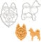2er Set Husky Hund Ausstechformen (Formen: Gesicht & Körper), 2 Teil, Bakerlogy