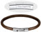 FOCALOOK Herren Kordelarmband 5mm schwarz geflochten Lederarmband 20cm Wachsschnur Armband mit Edelstahl Verschluss wasserdicht Jungen Modeschmuck Geschenk für Geburtstag Weihnachten